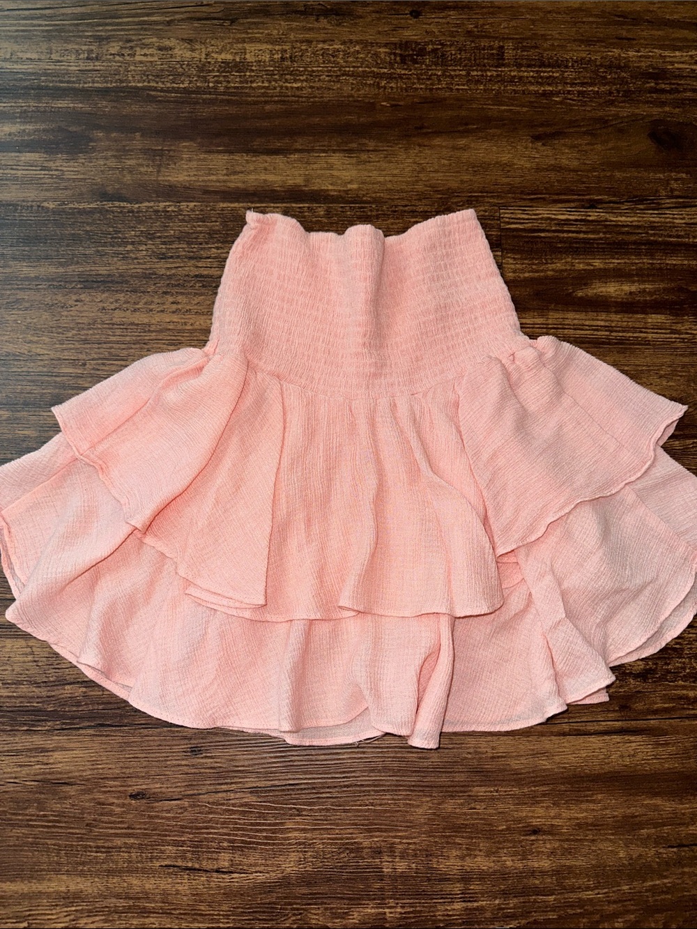 Small Ruffle smocked Skirt Pink Tiered new without tags coquette Balletcore